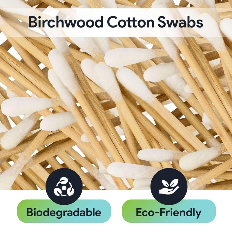 FifthPulse 50 Biodegradable Long Cotton Swabs - 8 Inch Long Swabs for Ears - Made From Birchwood and 100% Cotton - Lint Free - Image 3